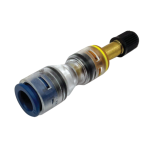 A resealable valve has been installed on the end of Dura-Line's existing Micro End Caps to make OverRide installations safer and more efficient. The OverRide Micro End Cap is placed on the far end of the reel (opposite of the end being installed) and allows the installer to safely pressurize and depressurize the MicroDuct before and after an OverRide installation.