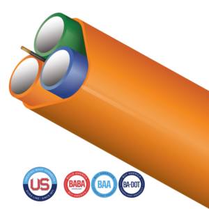 FuturePath configuration consisting of 2, 3, or 4 conduits, available in a variety of sizes and wall types. A perfect choice for customers who would like to plan for future possibilities using larger standard fiber cables.
