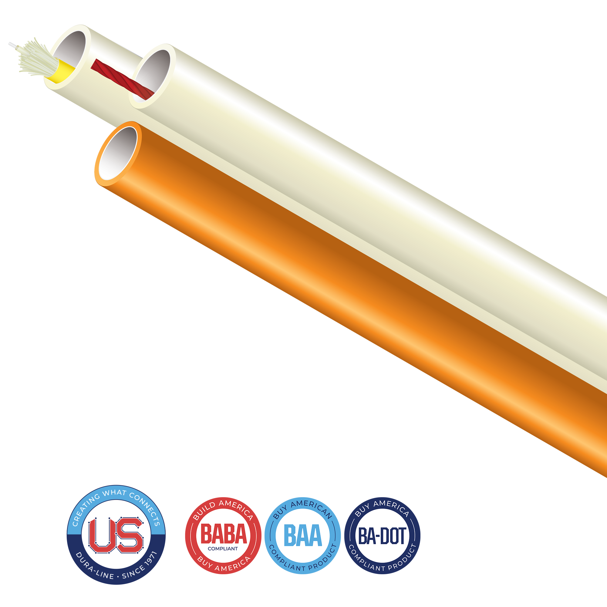Great for MDU applications, our Riser MicroDucts are made from fire retardant materials which are fully approved by the American ETL (Electrical Testing Laboratories) for Riser applications per UL-2024 and UL-94-V2. Pre-installed pull string is available for quick fiber installations. A SILICORE® lining makes cable installation even easier without using wet lubes inside buildings. 