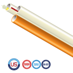 Great for MDU applications, our Riser MicroDucts are made from fire retardant materials which are fully approved by the American ETL (Electrical Testing Laboratories) for Riser applications per UL-2024 and UL-94-V2. Pre-installed pull string is available for quick fiber installations. A SILICORE® lining makes cable installation even easier without using wet lubes inside buildings. 