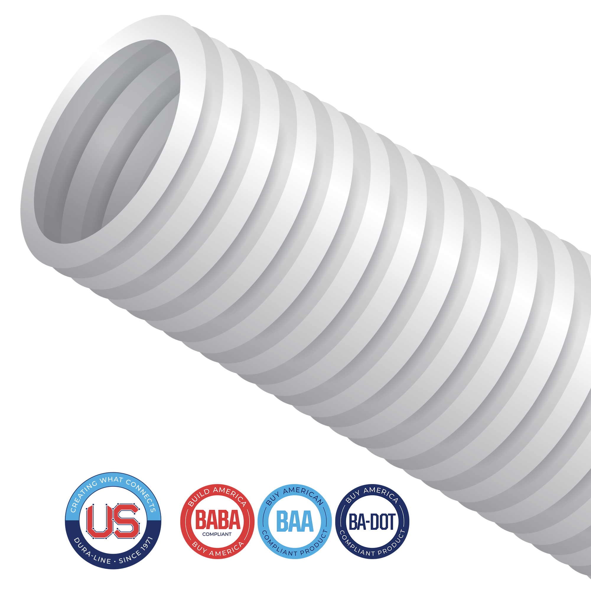 Plenum rated fire retardant corrugated duct are designed to protect existing cables and facilitate future cable installation or replacement. When tested to UL 2024/UL 910 (CSA FT-6), Dura-Line's Corrugated Plenum is low-smoke producing and fire resistant as defined by the National Fire Protection Association when rating cables as suitable for use in ducts, plenum spaces. 