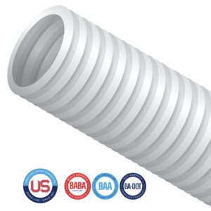 Plenum rated fire retardant corrugated duct are designed to protect existing cables and facilitate future cable installation or replacement. When tested to UL 2024/UL 910 (CSA FT-6), Dura-Line's Corrugated Plenum is low-smoke producing and fire resistant as defined by the National Fire Protection Association when rating cables as suitable for use in ducts, plenum spaces. 