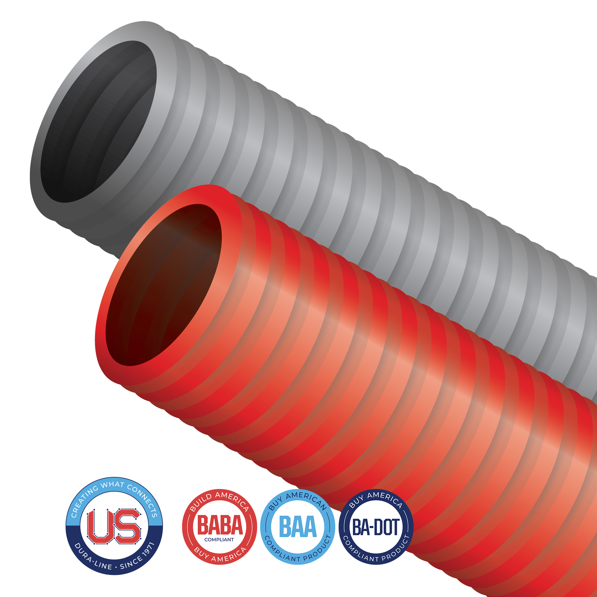 Smooth-Cor Flex combines the flexibility of corrugated with properties of Smoothwall, great for Power and Telecom applications.