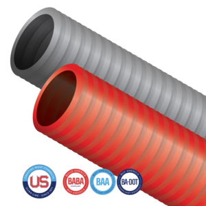 Smooth-Cor Flex combines the flexibility of corrugated with properties of Smoothwall, great for Power and Telecom applications.