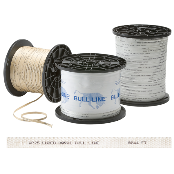 Bull-Line 100% Polyester Pull Tape provides a competitive solution for applications that require a high tensile strength and low elongation. Bull-Line Pull Tape is lightweight and has good blowability. Bull-Line Pull Tape has low burn through resistance in comparison to other brands. An added benefit of all Bull-Line Pull Tapes are the durable print and sequential markings, in both feet or meters, for accurate locating during installation. Bull-Line Pull Tape is made in the USA.