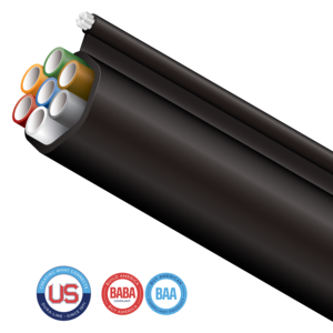 For a fast installation and the lowest deployment cost, nothing beats FuturePath Figure-8. Constructed with factory bundled MicroDucts and a polyethylene oversheath that incorporates a 1/4" Extra High Strength Galvanized Steel Strand. 
