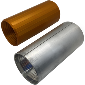 Reverse-threaded aluminum coupler. Tapered threads accommodate a wide range of conduit OD's within a given conduit size. Also available in a Riser/Plenum rated version.