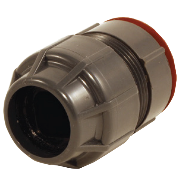 Recommended MicroDuct enclosure connector – OUTSIDE PLANT TYPE (OSP). Bulkhead Connectors are also available in sizes 8.5mm and 12.7mm