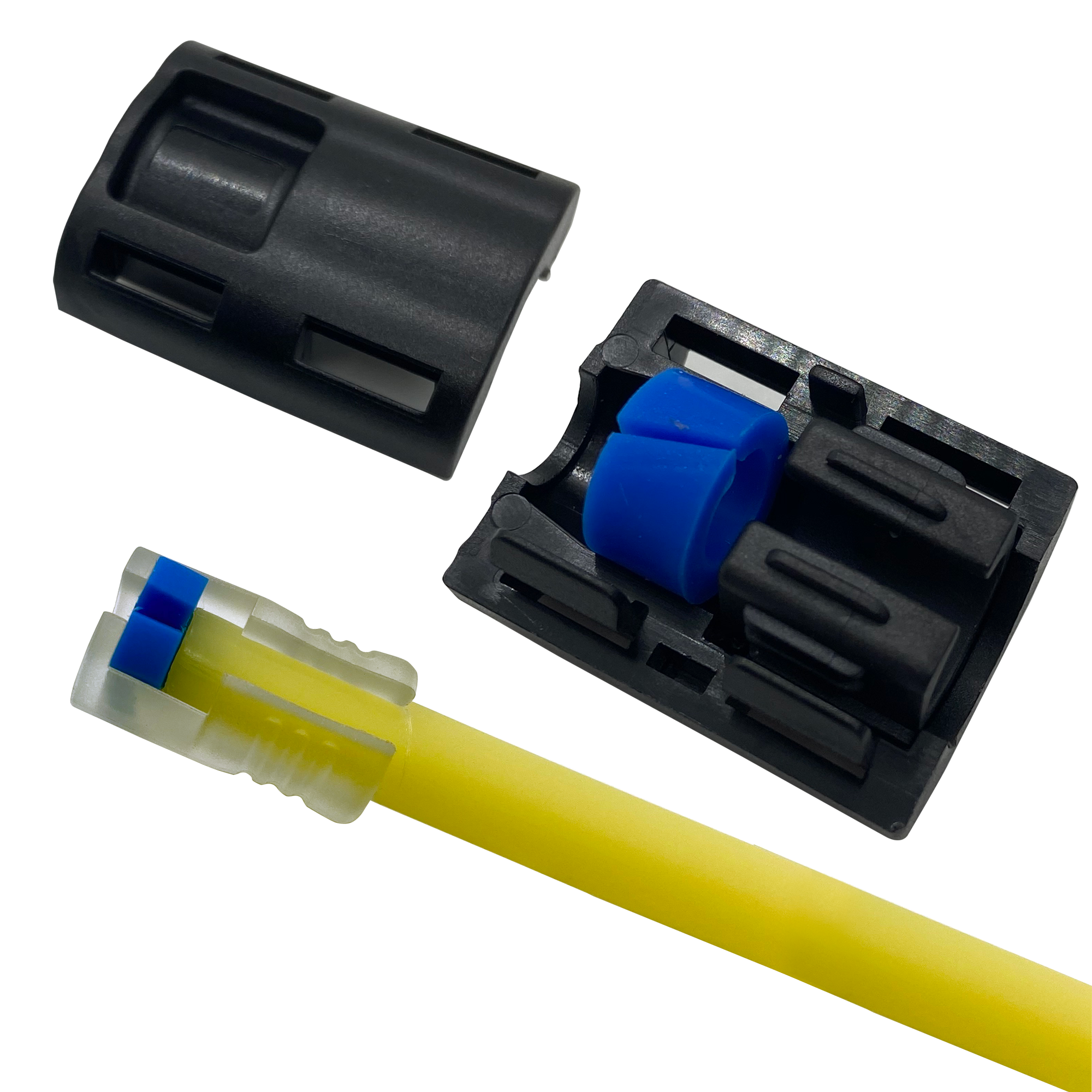 Divisible Duct Seals provide an air- and water-tight seal between the cable OD and  the inner wall of the MicroDuct. The hard outer cover is divisible so it can be easily installed around an existing cable.
