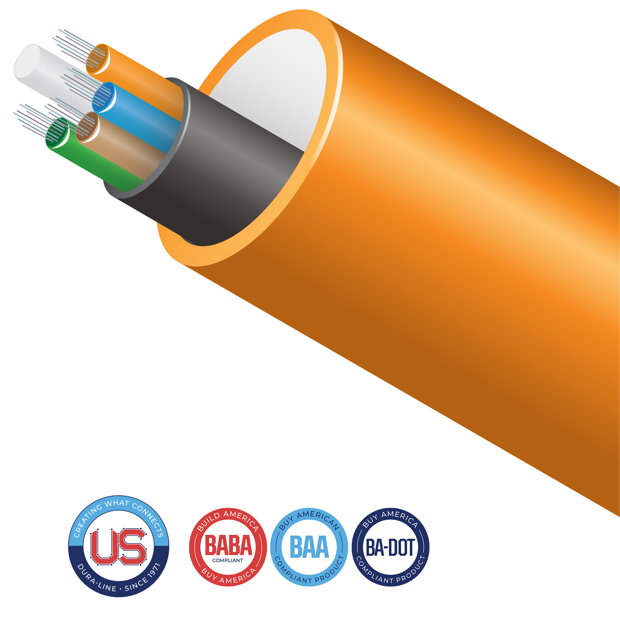 With Cable-in-Conduit (CIC), your choice of cable is factory pre-installed allowing for one-step placement of conduit and cable. 