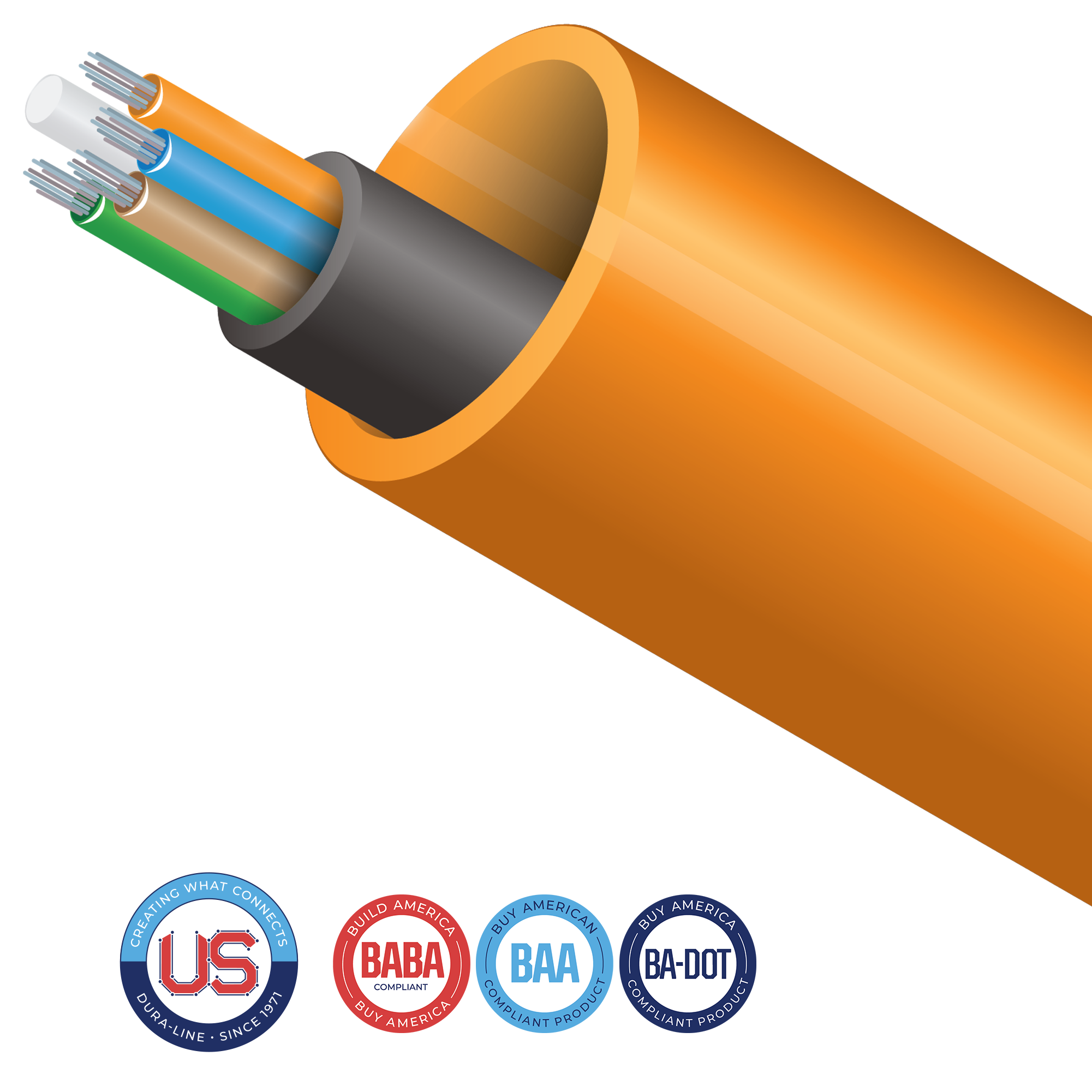 With Cable-in-Conduit (CIC), your choice of cable is factory pre-installed allowing for one-step placement of conduit and cable. 